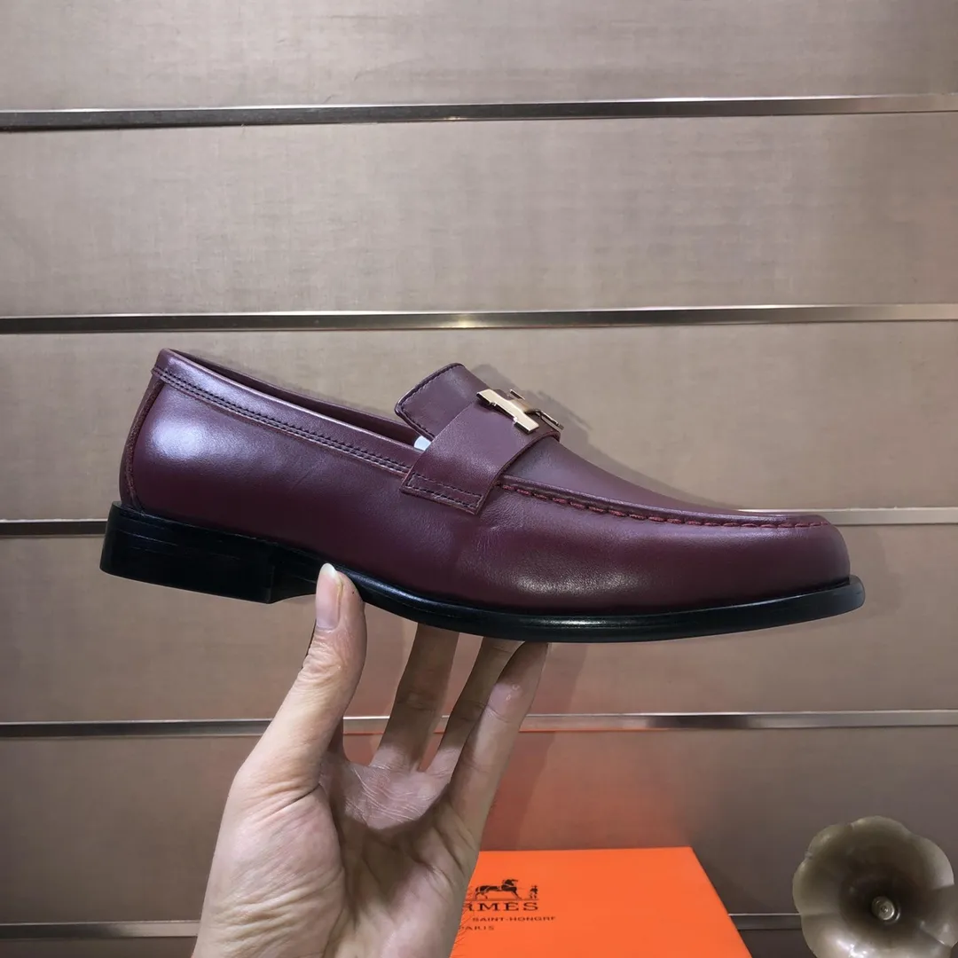 Men's shoes💰460💰【LOUIS VUITTON】(sheepskin lining) new cowhide LV formal shoes🎩🎩❗️🆘made one to one at the counter🎩original quality, imported cowhide upper➕full sheepskin lining➕original rubber outsole, {high quality visible}👣Size: 38-45 (45 custom-made)